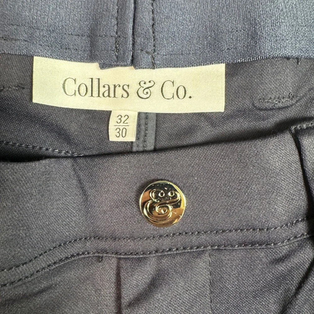 NWT Collars & Co Mens Tech Pull On Pants 32x30 Navy Blue Stretch Casual Golf